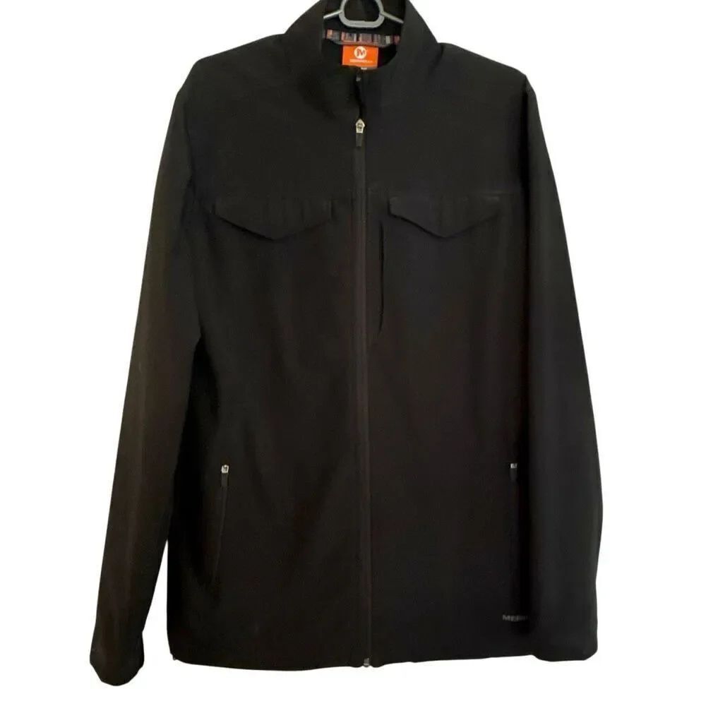 Merrell soft shell select dry black patch pocket jacket M